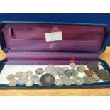 A Selection of mixed silver coins and various others; 1837 George IIII Silver six pence, 1819 George