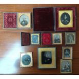 A Collection of nine 19th century Ambrotype photos.