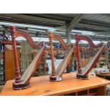 3 Miniature wooden harps