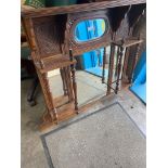 A Victorian overmantel mirror with gallery design