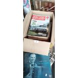 A Box of Practical motorist magazines along with Records to include Scottish related