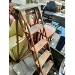 A set of vintage painter ladders