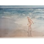 William Russell Flint Limited edition 'Waves', signed in pencil. [74x89cm]