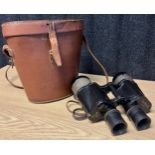 WW2 German Nazi Binoculars; Carl Zeiss Jena D.F. 7X50 MIV/1, 2061508, Flak. [Kustel] Nr. 4263. Comes