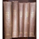 Pepyes Samuel, Diary And Correspondence. 5 Vols 1849 third edition, brown cloth gilt.