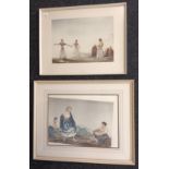 William Russell Flint Two limited edition prints titled 'Castanets' and 'Basket of Peaches'. [