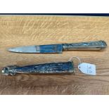 Antique Argentina Alpaca dagger and sheath. [25cm in length]