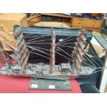 A Steelman old sailing ship model