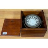 Antique Simpson Lawrence & Co Glasgow boxed ships compass.