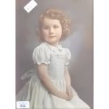 Framed portrait of a young girl with highlighted details. [42x32cm]