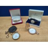 Two Wrist watches and two pocket watches; Vintage Gentleman's Walker & Hall 17 jewels incabloc wrist