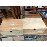 2 Pine display boxes