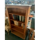 A large pine 5 tier bookcase