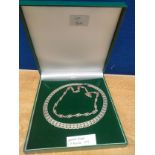 Birmingham silver gate necklace [J.A. MAIN LTD 1979] Together with a London silver Celtic design