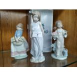 3 Lladro porcelain figures