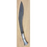 Maharaja Jodhpur Kukri knife; 1950 with issue stamp. Alloy Hit. [45cm in length]