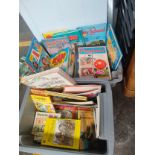 2 boxes of Children's books and vintage annuals includes the Beano, the a team, Roald Dahl the twits