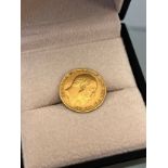 1905 King George V Half Sovereign coin.