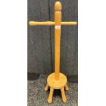 Ash wood washing laundry Dolly, fitted with peg legs. [91cm high]