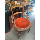 An Antique 19th century Chair on turned supports