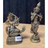 Two Thai Deity sculptures. [tallest 18.5cm]
