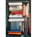 Box of Books of mixed topics include various pamphlets The Wanderer and other Poems, The Romantics -