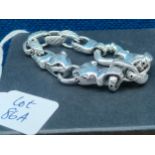 A 925 Silver linked bracelet, designed with panther heads.