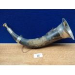 A 1900s hunting horn with brass cartouche [AOF]