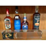 A Collection of 5 Rums to include Bayou spiced, Ron Miel Tobacco, Caribbean Dark rum, Lord nelsons