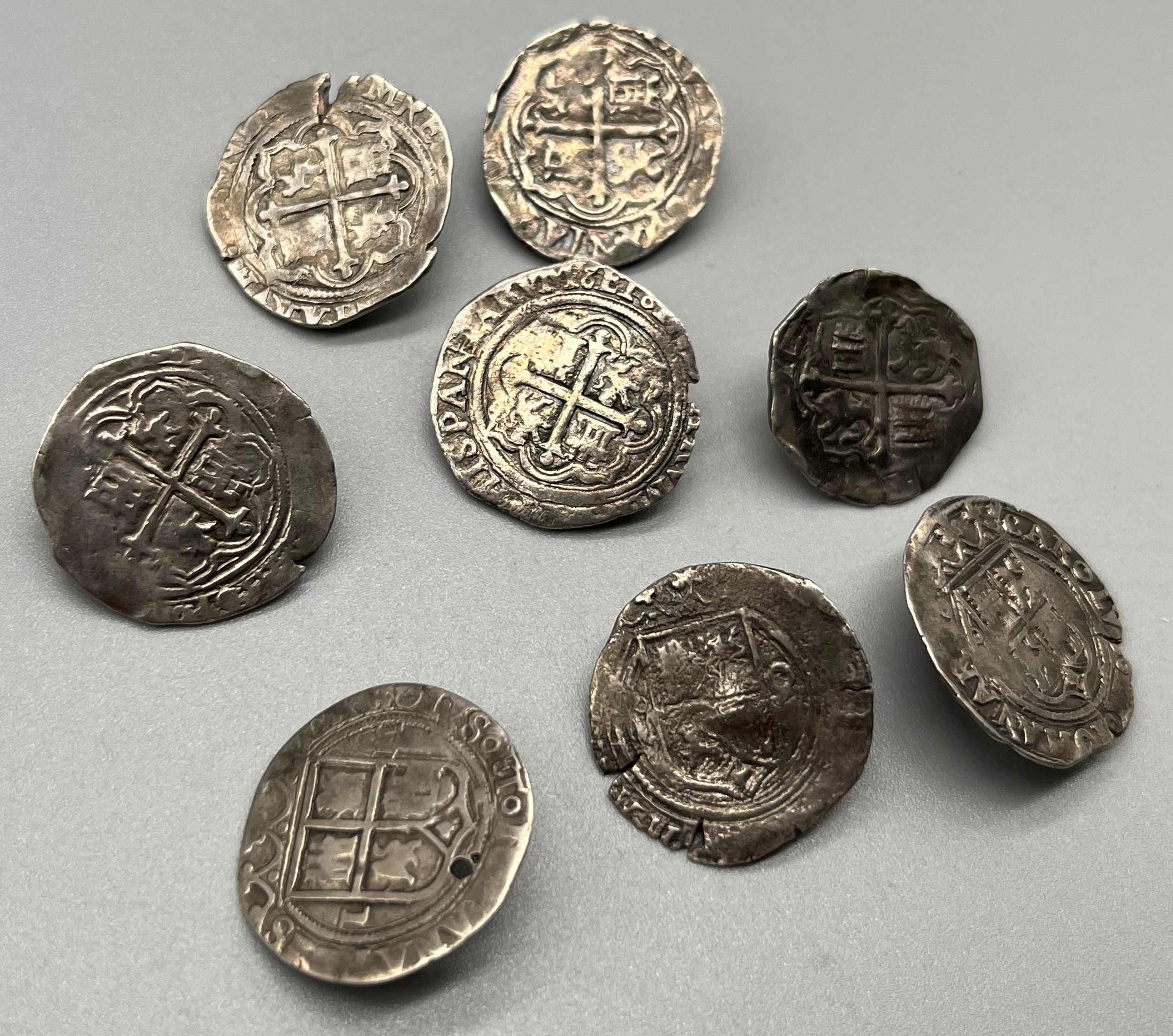 Group of Spanish 16th century Silver Real coins, mounted as buttons - Image 3 of 4