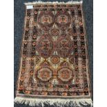 Hand woven Afghan style rug, brown ground [169x111cm]