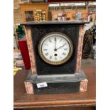 Victorian slate mantel clock.