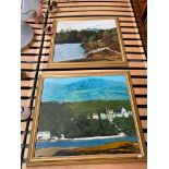 Two original oil paintings by J.R. GIBBS, Depicting rural and river scene landscapes