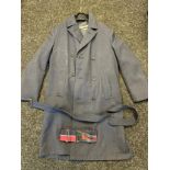 Military RAF long coat jacket, dress jacket and trousers. along with Dining In Night menu.