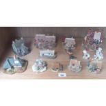 A Collection of Ten Lilliput Lane Houses with other collectables.