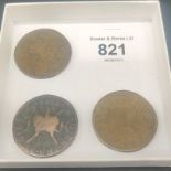 Three 1689 James II Coins.