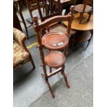 Two tier folding cake stand.