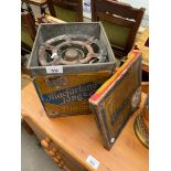 Vintage Primus No.5 Stove together with Biscuit advertising box.