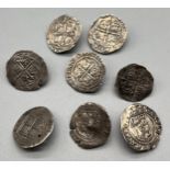 Group of Spanish 16th century Silver Real coins, mounted as buttons