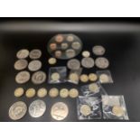 A Collection of mint UK Coinage; Crowns, Pound Coins and decimal coin set.