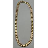 Heavy 9ct yellow gold curb necklace. [60.01grams] [46cm in length]