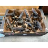 Box of mixed vintage hand blowtorch tools; Monitor, Sievert, Optimus Swedish blowtorch, Fletcher