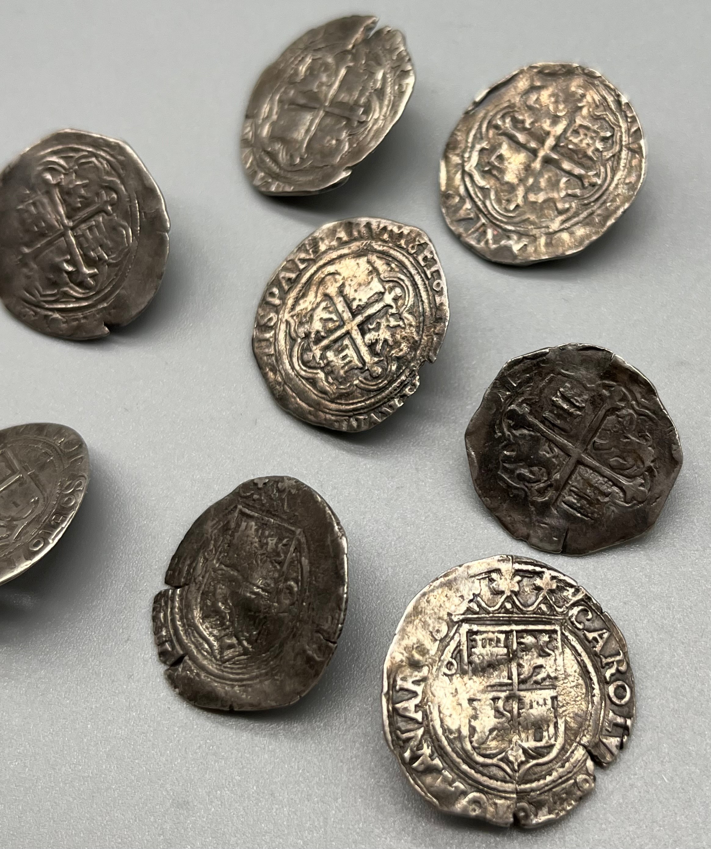 Group of Spanish 16th century Silver Real coins, mounted as buttons - Image 2 of 4