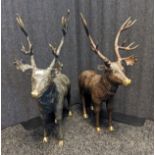 Pair of bronze Reindeer sculptures. [75.5cm]