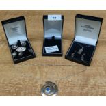 A Selection of silver jewellery; Mackintosh design brooch, pendant, earrings and Celtic Sandstorm