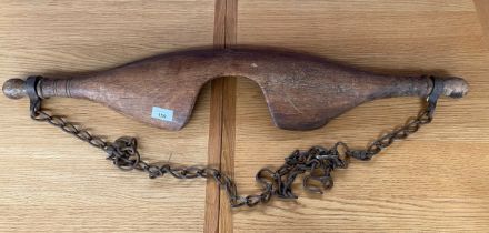 Antique wooden dairy made’s shoulder yoke