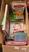 Box of Childrens vintage books; Super Ted and Garfield