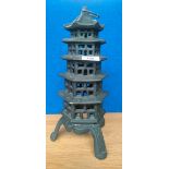 Cast iron hanging pagoda model