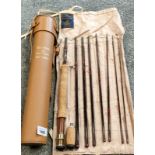 House of Hardy Leather tubed fly rod 'Deluxe Smuggler Classic' 9 foot 5. #6. [Like new]