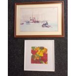 Large framed print depicting 'Breakwater Bay', by Homer. Along with a high quality print taken